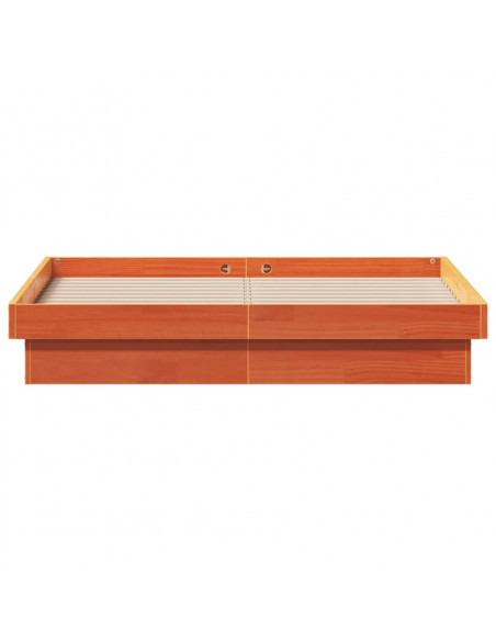 Giroletto LED Marrone Cera 140x190 cm in Legno Massello di Pino