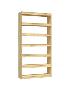 Libreria/Divisorio 100x30x200 cm Legno Massello di Pino 2