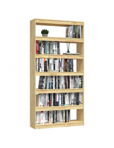 Libreria/Divisorio 100x30x200 cm Legno Massello di Pino