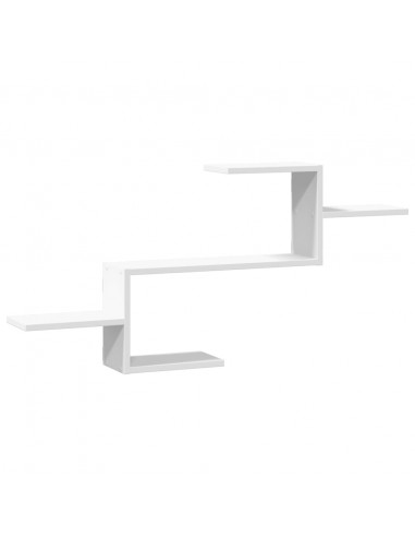 Scaffale a Parete Bianco 104x15x49 cm in Legno Multistrato