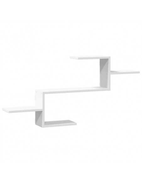 Scaffale a Parete Bianco 104x15x49 cm in Legno Multistrato