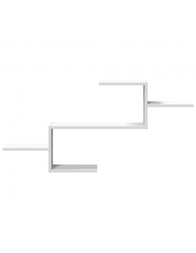 Scaffale a Parete Bianco 104x15x49 cm in Legno Multistrato