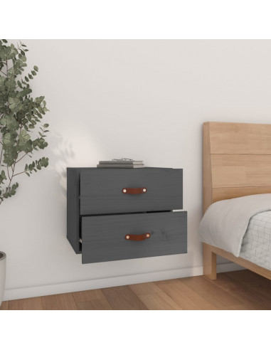 Comodini a Muro 2 pz Grigio 50x36x40 cm