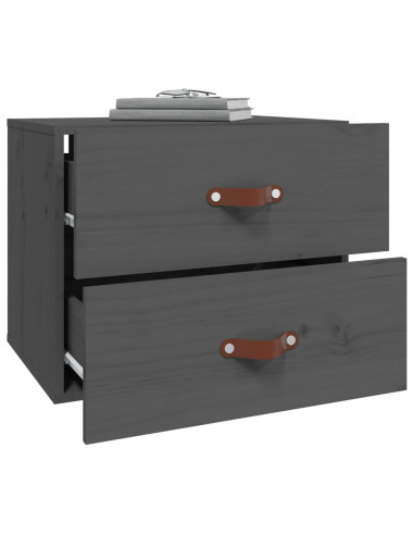 Comodini a Muro 2 pz Grigio 50x36x40 cm