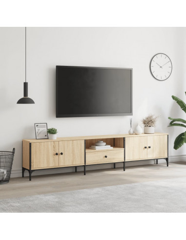 Mobile TV Cassetto Rovere Sonoma 200x25x44 cm Legno Multistrato