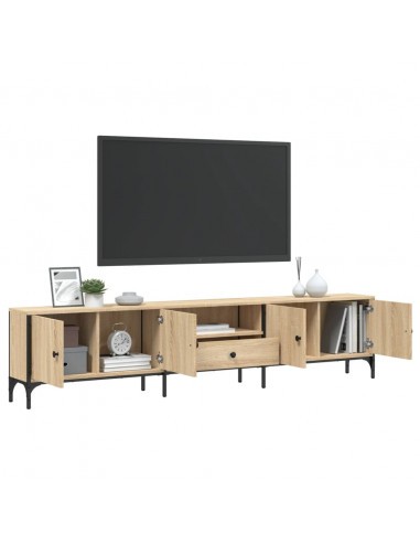 Mobile TV Cassetto Rovere Sonoma 200x25x44 cm Legno Multistrato
