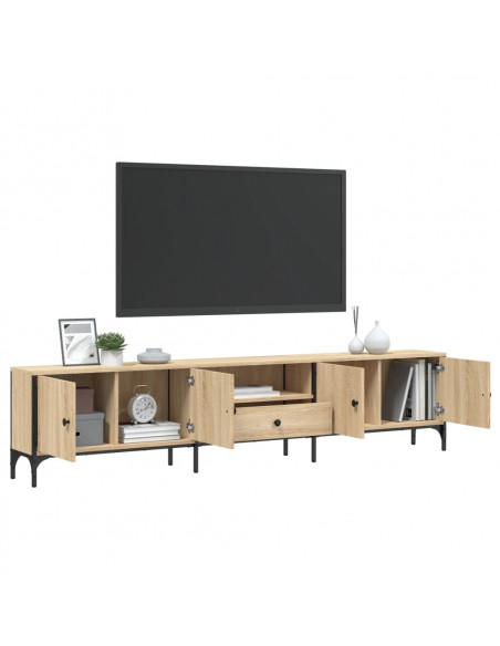 Mobile TV Cassetto Rovere Sonoma 200x25x44 cm Legno Multistrato
