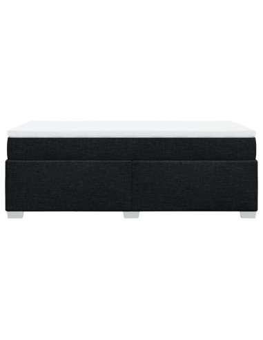 Giroletto a Molle con Materasso Nero 90x190 cm in Tessuto