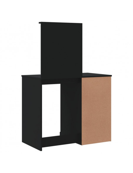 Toeletta con Luci LED Nera 90x42x132,5 cm