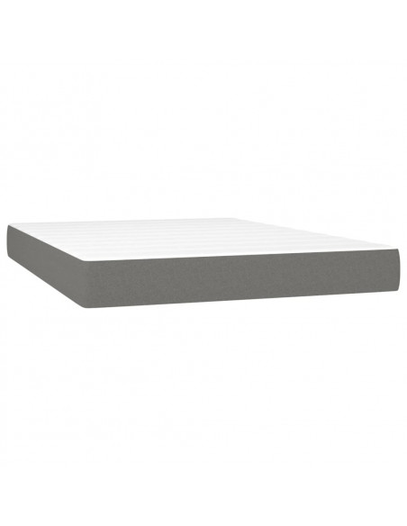 Materasso a Molle Insacchettate Grigio Scuro 140x190x20 cm