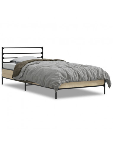 Giroletto Rovere Sonoma 75x190cm in Legno Multistrato e Metallo