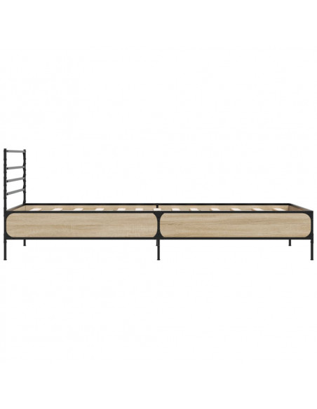 Giroletto Rovere Sonoma 75x190cm in Legno Multistrato e Metallo