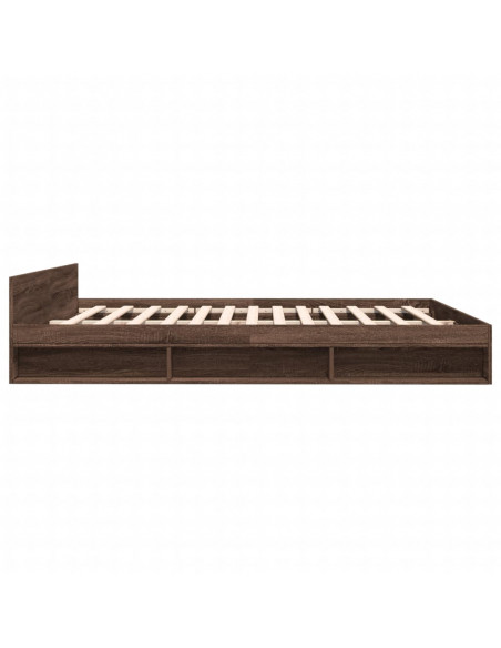 Giroletto Cassetti Rovere Marrone 200x200 cm Legno Multistrato