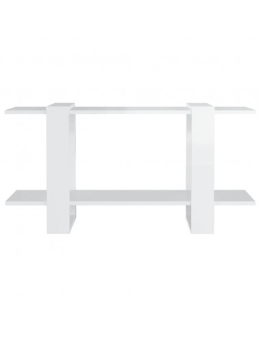 Libreria Bianco Lucido 100x30x51 cm in Legno Multistrato