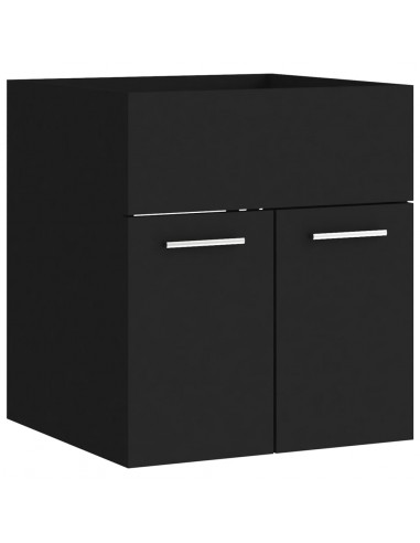 Set Mobili da Bagno Nero in Truciolato