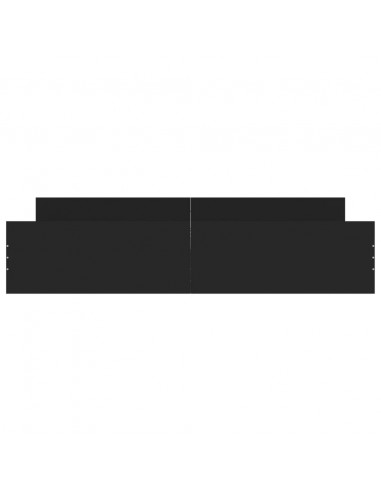 Giroletto con Testiera e Pediera Nero 200x200 cm