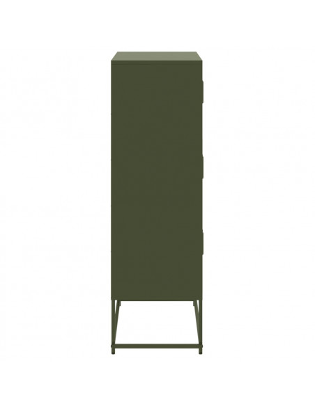 Credenza Verde Oliva 68,5x38,5x123,5 cm in Acciaio