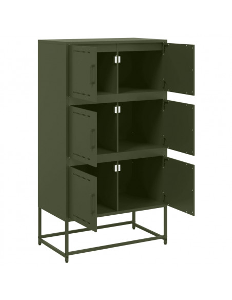 Credenza Verde Oliva 68,5x38,5x123,5 cm in Acciaio