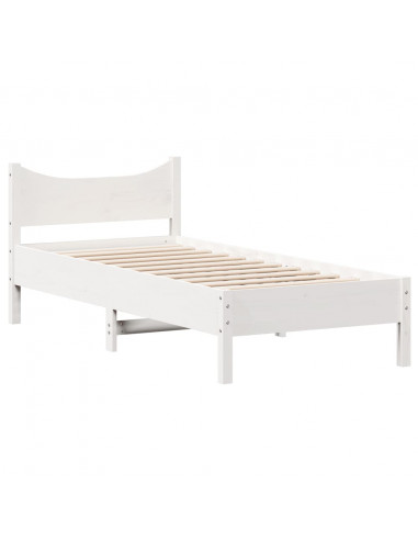 Giroletto Bianco 90x200 cm in Legno Massello di Pino