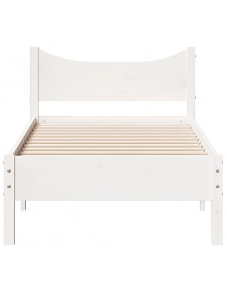 Giroletto Bianco 90x200 cm in Legno Massello di Pino