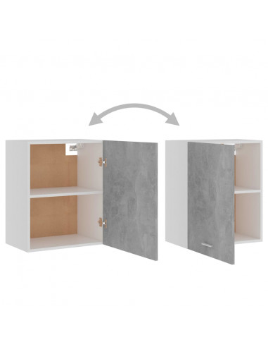 Armadi Sospesi 2 pz Grigo Cemento 50x31x60 cm in Multistrato