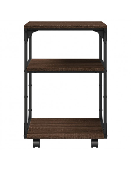 Supporto Stampante 3Piani Rovere Marrone 43x48x64cm Multistrato