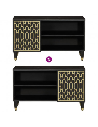 Mobile Porta TV 80x31x46 cm in Legno Massello di Mango