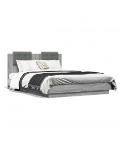 Giroletto Testiera Grigio Sonoma 120x190 cm Legno Multistrato 2