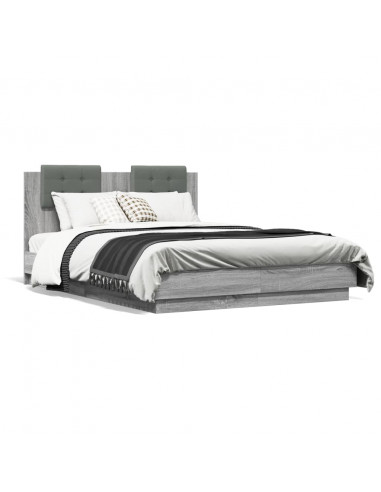 Giroletto Testiera Grigio Sonoma 120x190 cm Legno Multistrato