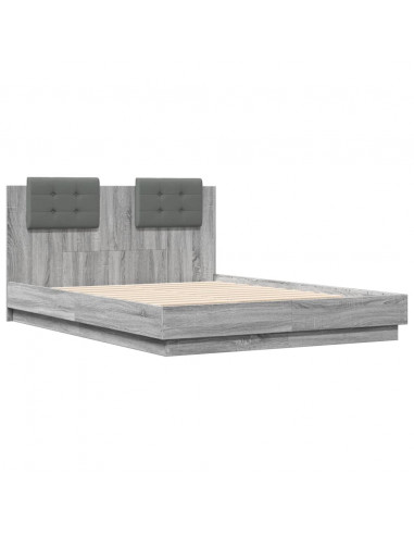 Giroletto Testiera Grigio Sonoma 120x190 cm Legno Multistrato