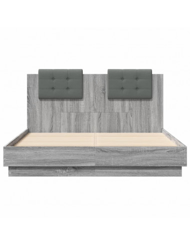 Giroletto Testiera Grigio Sonoma 120x190 cm Legno Multistrato