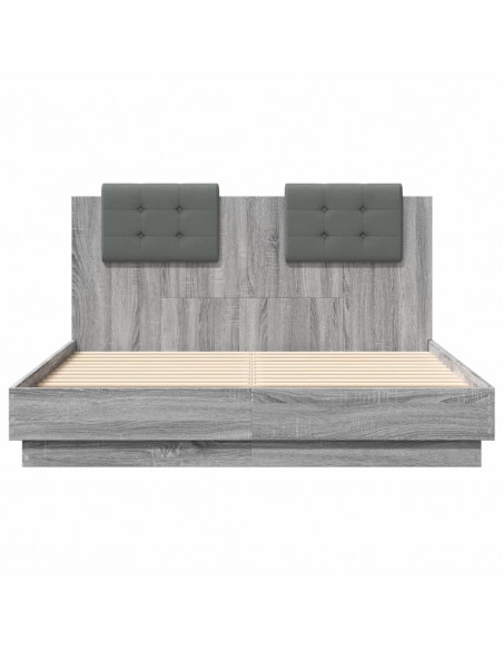 Giroletto Testiera Grigio Sonoma 120x190 cm Legno Multistrato