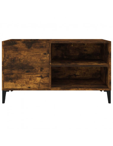 Mobile Porta Dischi Rovere Fumo 84,5x38x48 cm Legno Multistrato