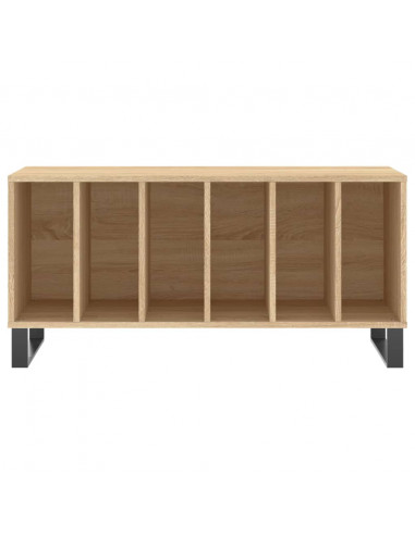 Mobile Porta Dischi Rovere Sonoma 100x38x48cm Legno Multistrato