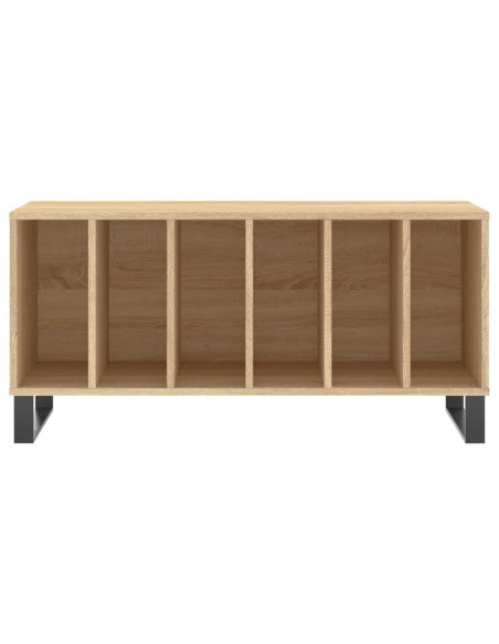 Mobile Porta Dischi Rovere Sonoma 100x38x48cm Legno Multistrato