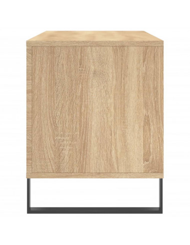 Mobile Porta Dischi Rovere Sonoma 100x38x48cm Legno Multistrato