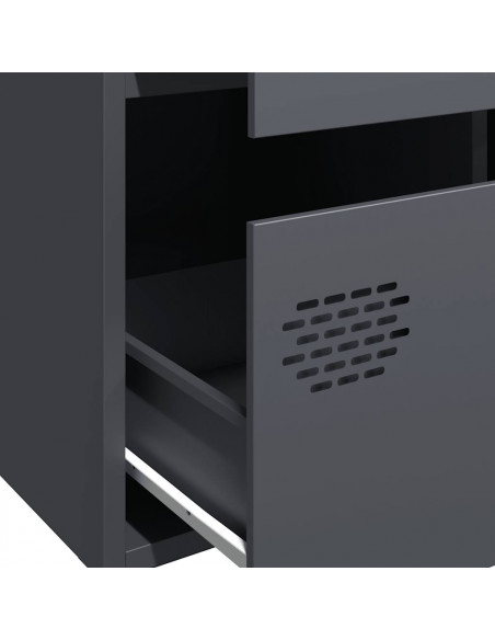 Credenza Antracite 68x39x101,5 cm Acciaio
