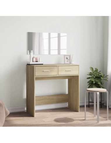 Toeletta con Specchio Rovere Sonoma 80x39x80 cm