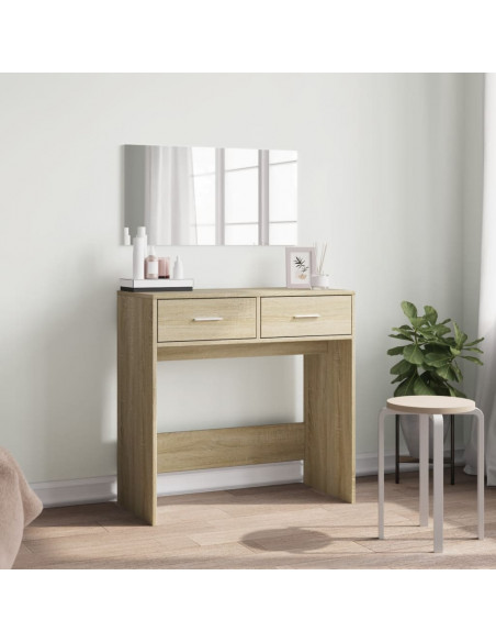 Toeletta con Specchio Rovere Sonoma 80x39x80 cm
