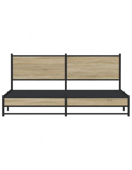 Giroletto senza Materaso in Metallo Rovere Sonoma 183x213 cm