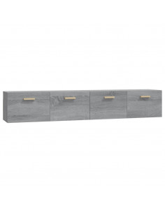 Mobili Parete 2 pz Grigio Sonoma 100x36,5x35 cm in Multistrato 2