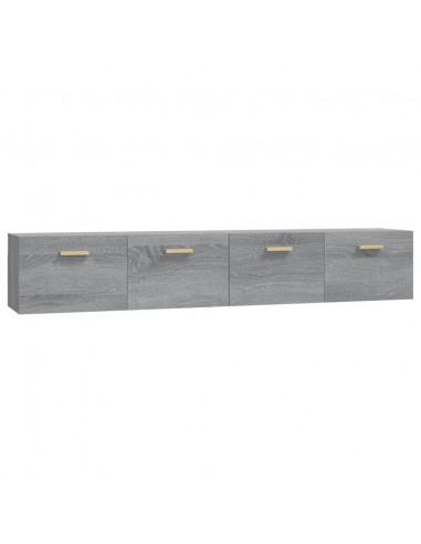 Mobili Parete 2 pz Grigio Sonoma 100x36,5x35 cm in Multistrato