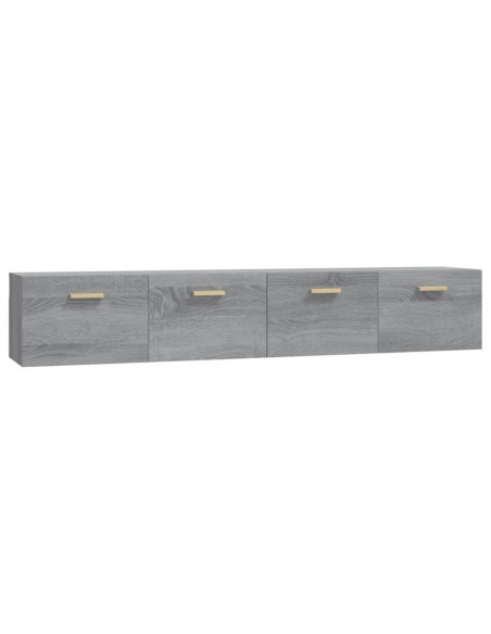 Mobili Parete 2 pz Grigio Sonoma 100x36,5x35 cm in Multistrato