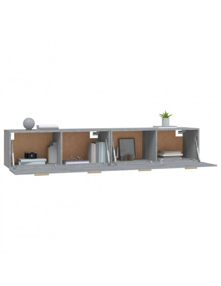 Mobili Parete 2 pz Grigio Sonoma 100x36,5x35 cm in Multistrato