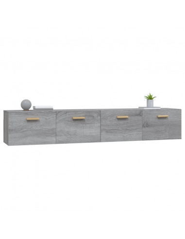 Mobili Parete 2 pz Grigio Sonoma 100x36,5x35 cm in Multistrato