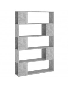 Libreria/Divisorio Grigio Cemento 100x24x155 cm in Truciolato 2