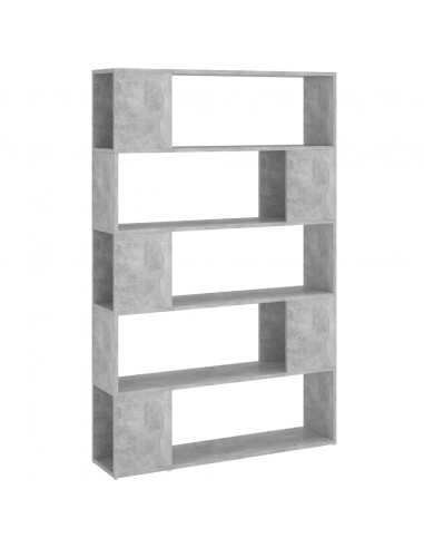 Libreria/Divisorio Grigio Cemento 100x24x155 cm in Truciolato