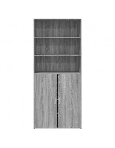 Credenza Grigio Sonoma 80x42,5x185 cm in Legno Multistrato