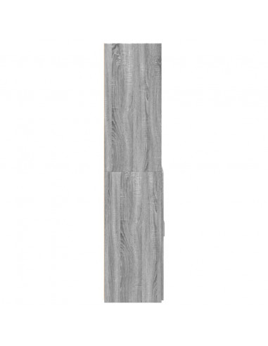 Credenza Grigio Sonoma 80x42,5x185 cm in Legno Multistrato