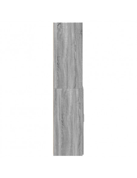 Credenza Grigio Sonoma 80x42,5x185 cm in Legno Multistrato